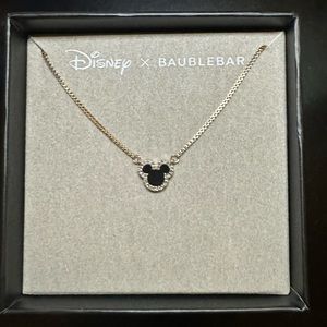 Disney X Baulbebar Mickey Head Neckleace Black Shine